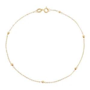 Ball Chain Anklet 14K