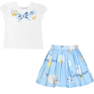 BALLOON CHIC - Lemon Skirt Set - Blue