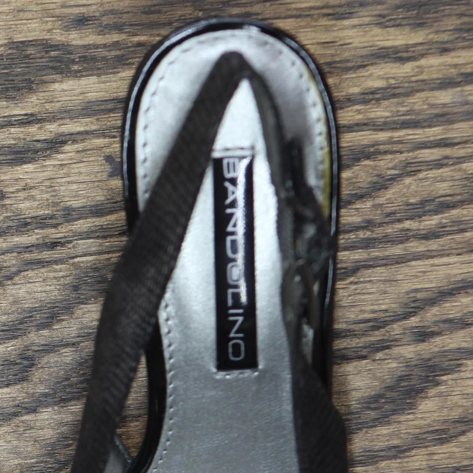Bandolino Womens Vintage Sling Back Wedge Heels Dark Silver Gray 5.5M