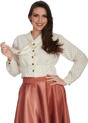 Banned Jane Spot 40's Blouse Cream