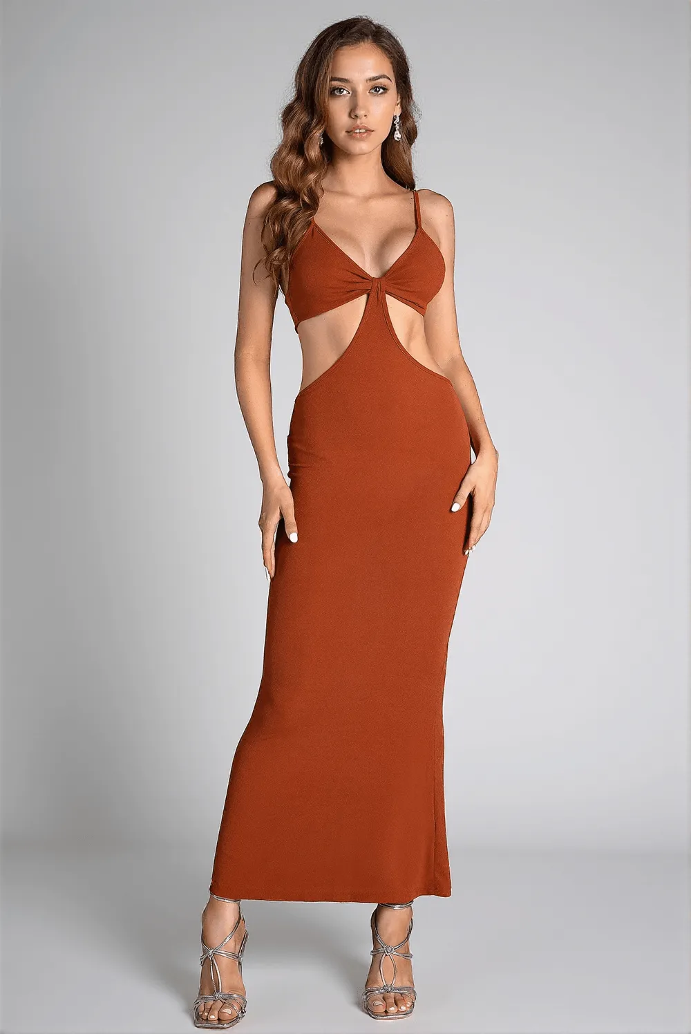 Barides Strap Cutout Maxi Dress