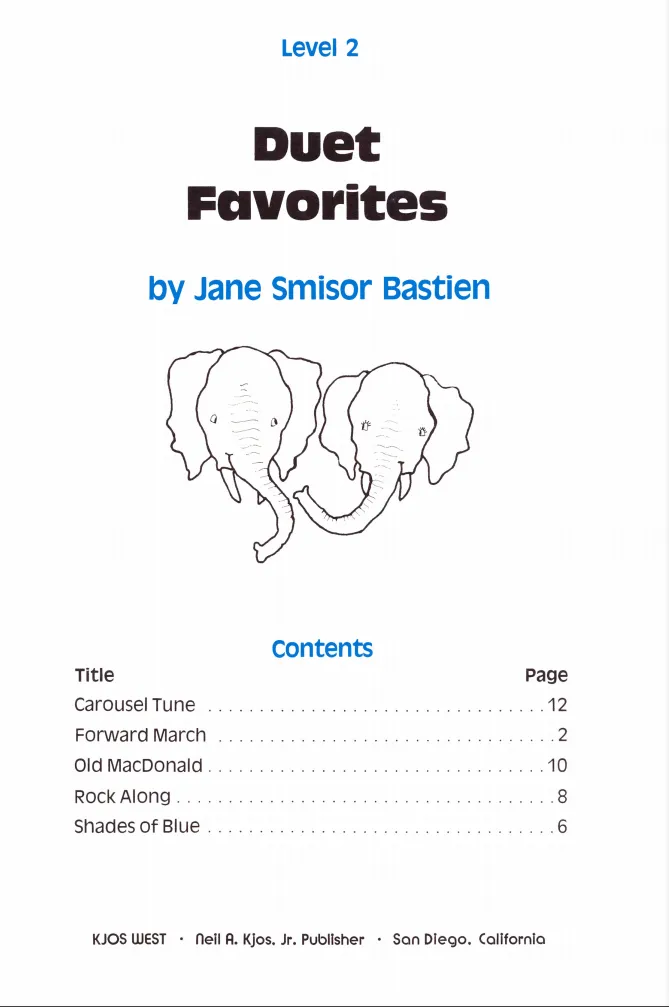 Bastien Duet Favourites, Level 2