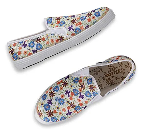 BATA Women Printed Fitness White Ballet Flats6 UK (5591297)