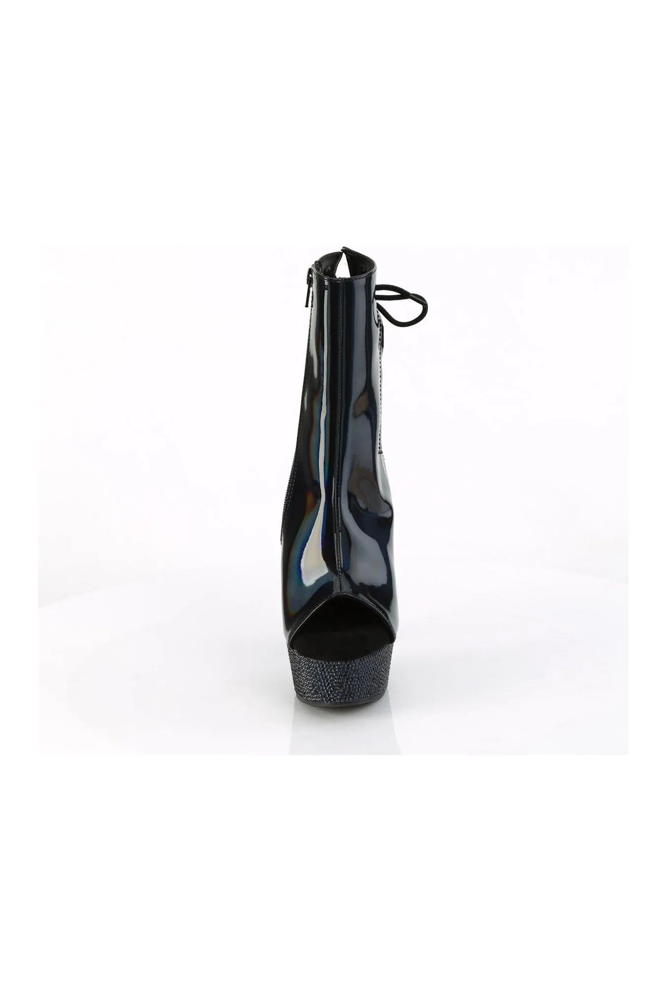 BEJEWELED-1018DM-6 Black Patent Ankle Boot