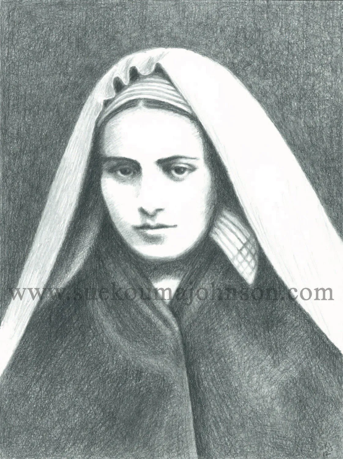 Bernadette of Lourdes Art Print