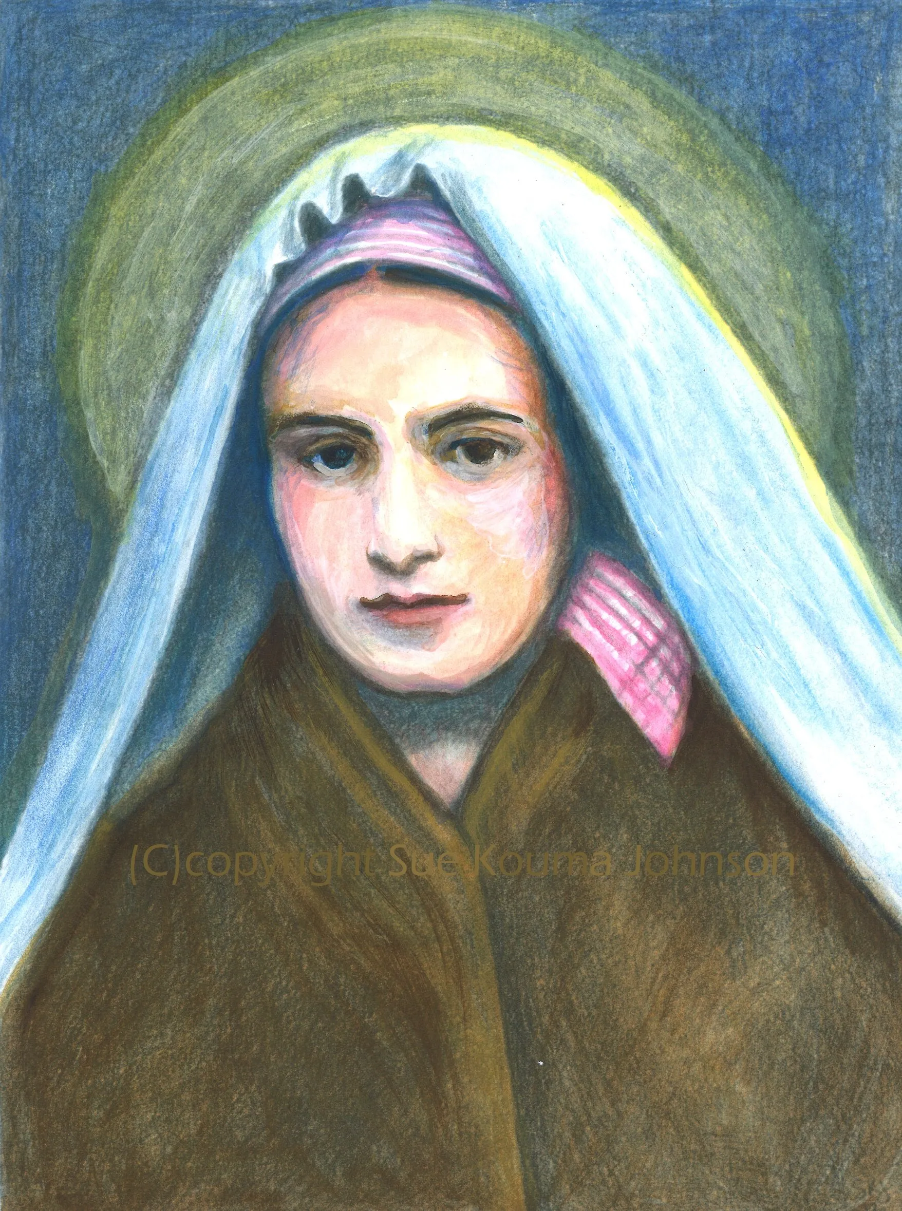 Bernadette of Lourdes Color Art Print