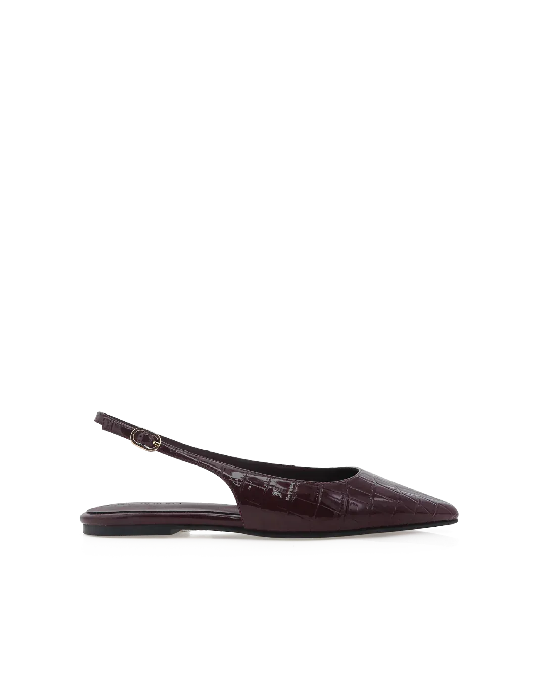 Billini Henna Flat - Cocoa Patent Croc