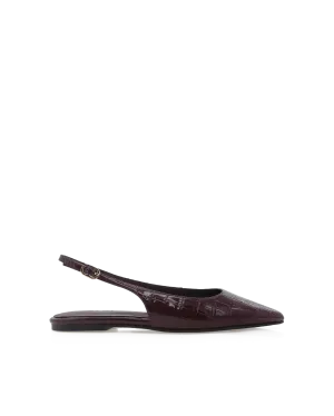 Billini Henna Flat - Cocoa Patent Croc