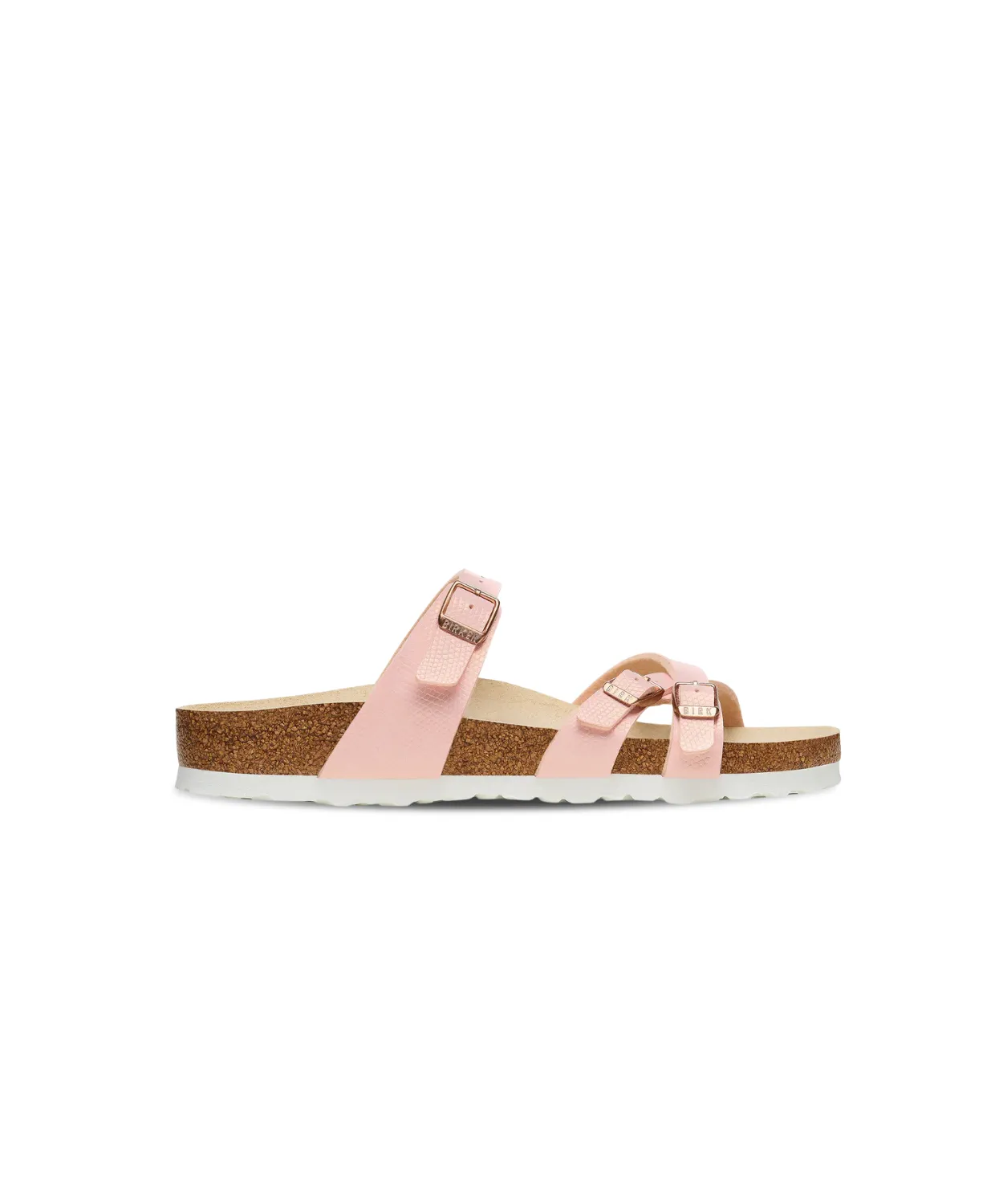 Birkenstock Franca Shiny Embossed Birko-Flor Light Rose Sandals