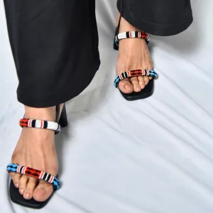 Black Beaded Heels