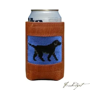 Black Lab Needlepoint Can Cooler