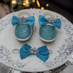 Bling Baby Boy Shoes and Bow Tie