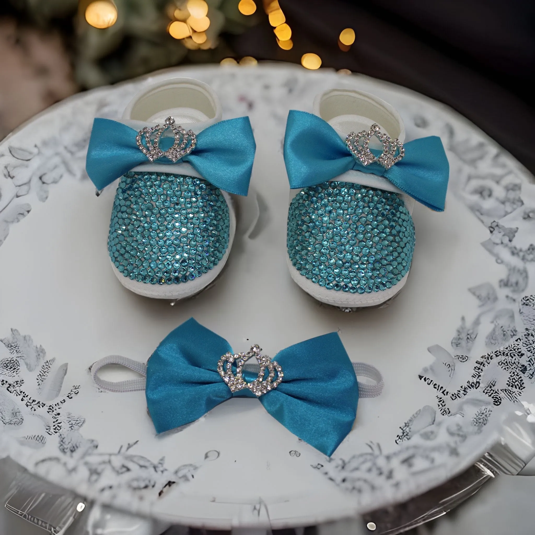 Bling Baby Boy Shoes and Bow Tie