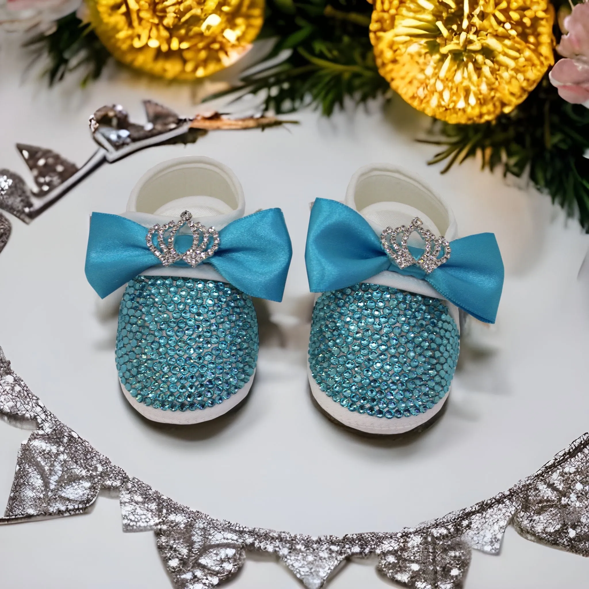 Bling Baby Boy Shoes and Bow Tie
