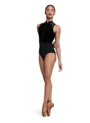 Bloch Eloise Velvet Zip Front leotard