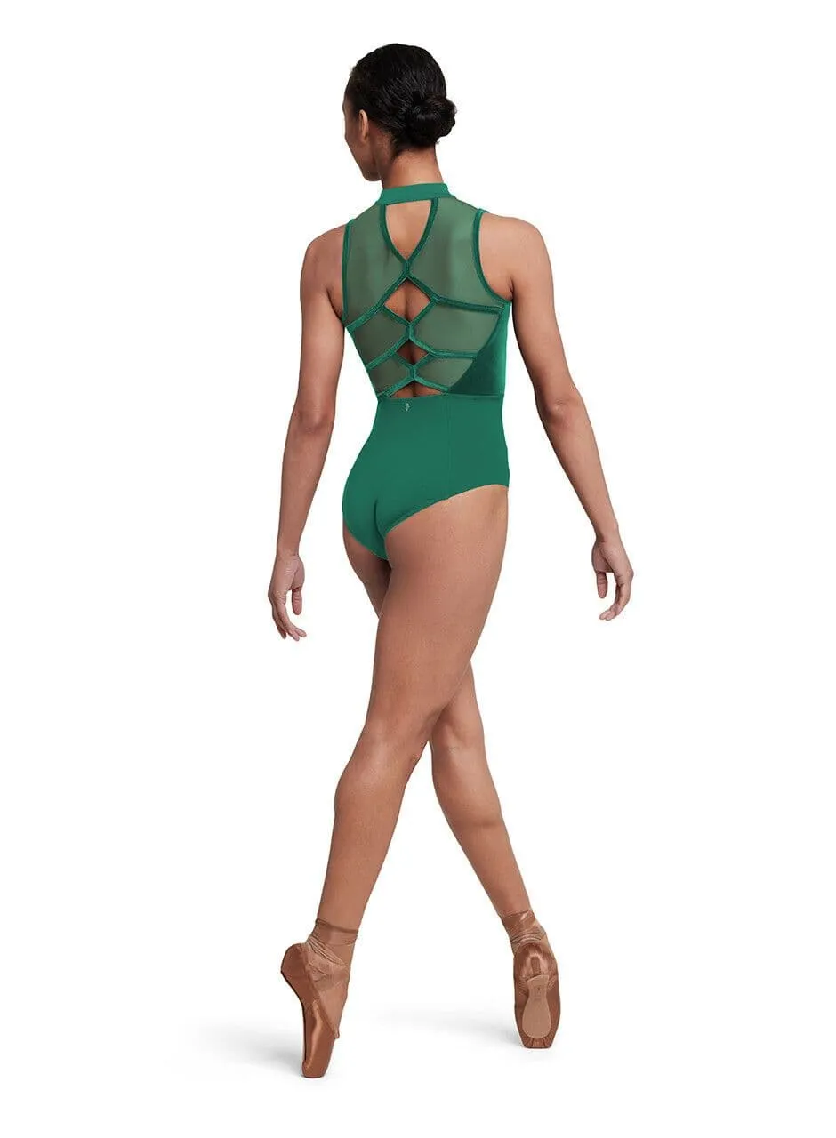 Bloch Eloise Velvet Zip Front leotard