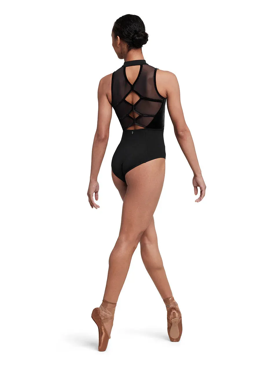 Bloch Eloise Velvet Zip Front leotard