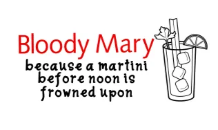 Bloody Mary, Because a Martini Before Noon is Frowned Upon Black Unisex T-shirt