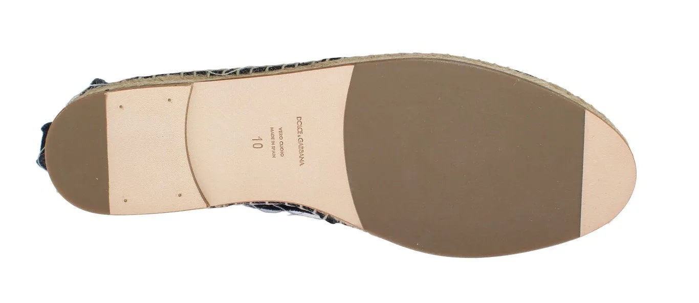 Blue Denim Strap Loafers Espadrilles
