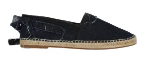 Blue Denim Strap Loafers Espadrilles