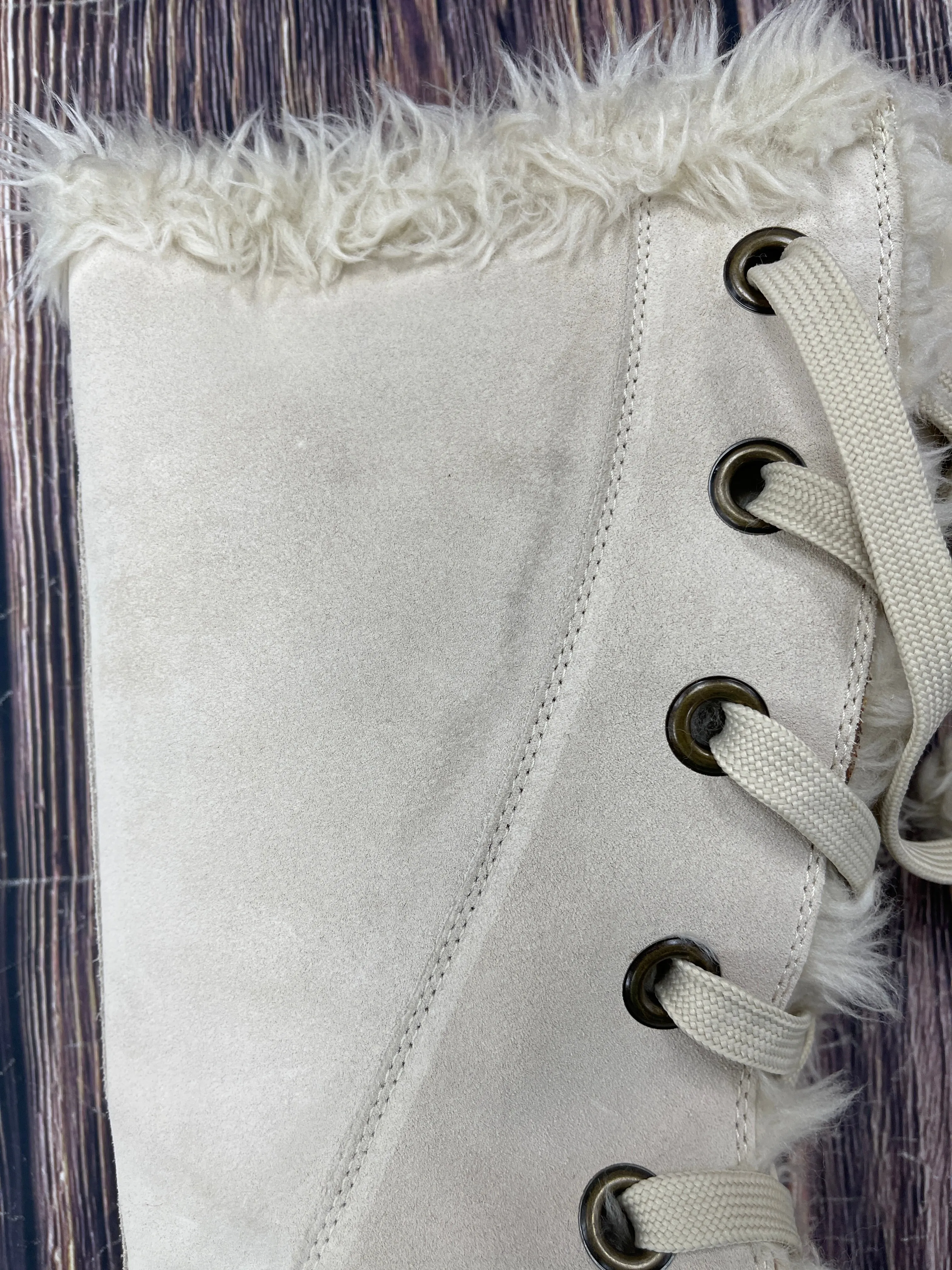 Boots Mid-calf Flats By Sporto In Cream, Size: 10