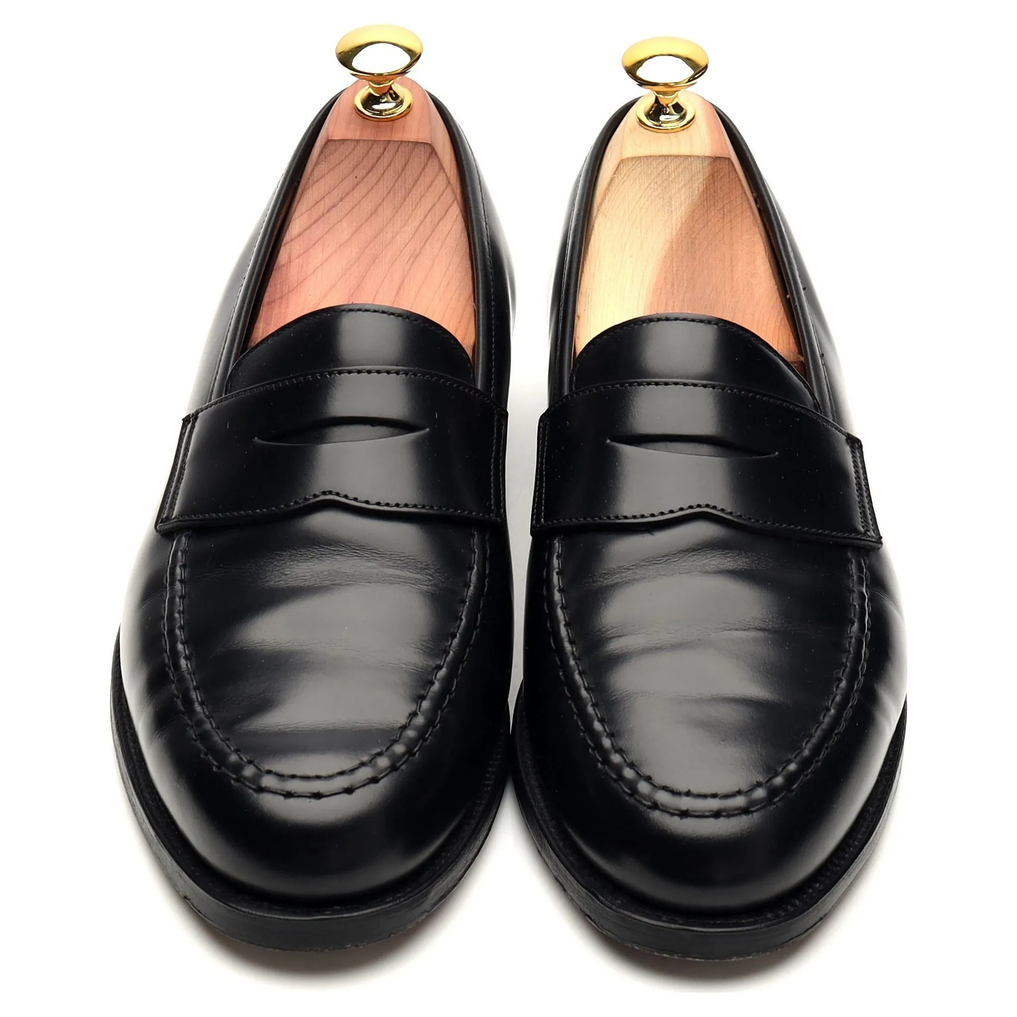 'Boston' Black Leather Loafers UK 7 E