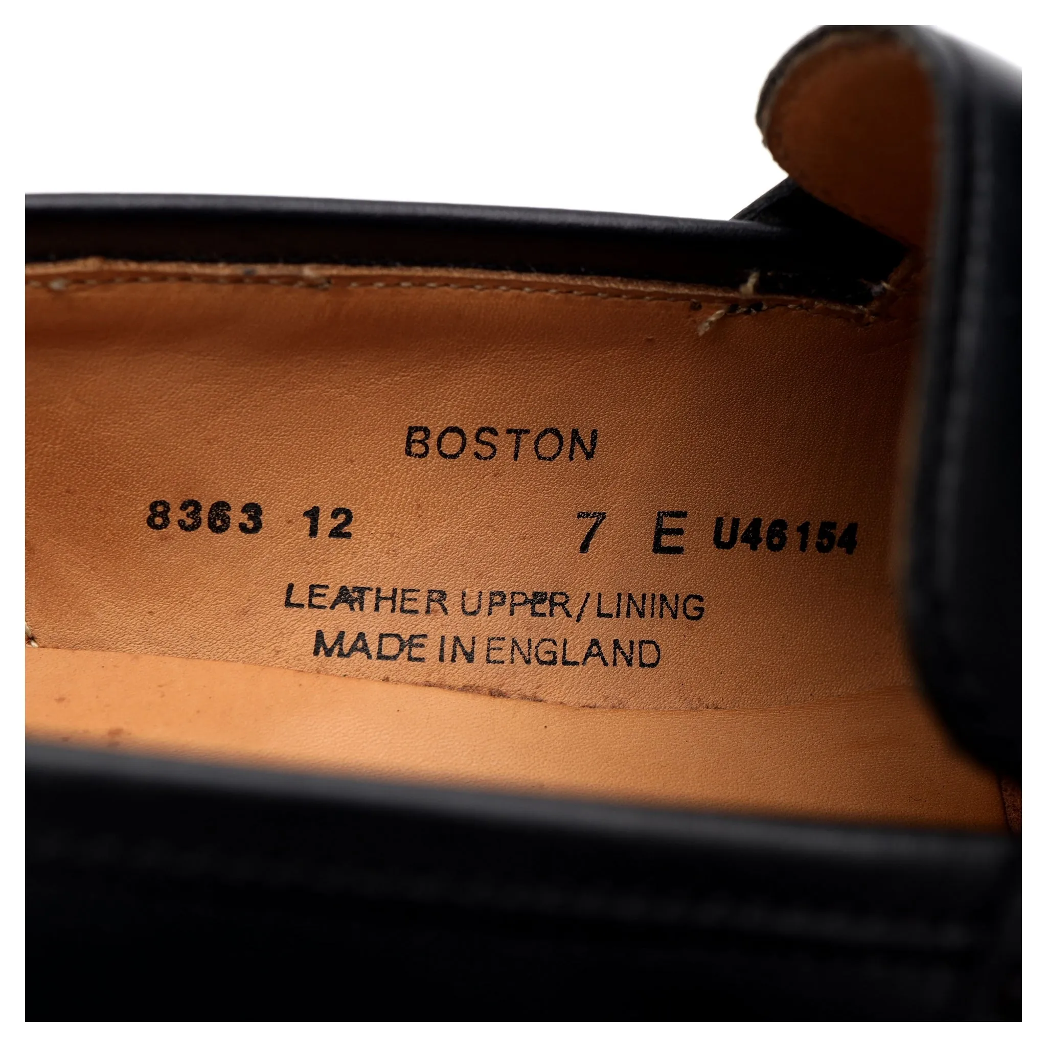 'Boston' Black Leather Loafers UK 7 E