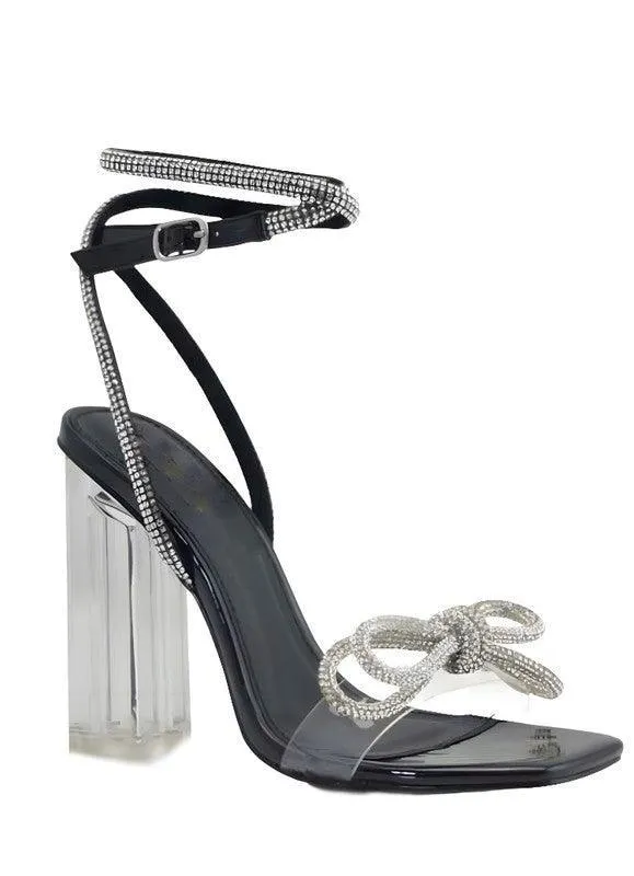 BOW DIAMOND WEDGE HEEL