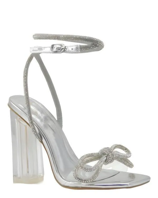 BOW DIAMOND WEDGE HEEL