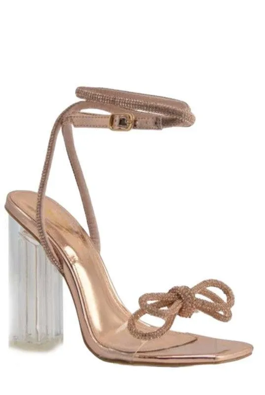 BOW DIAMOND WEDGE HEEL