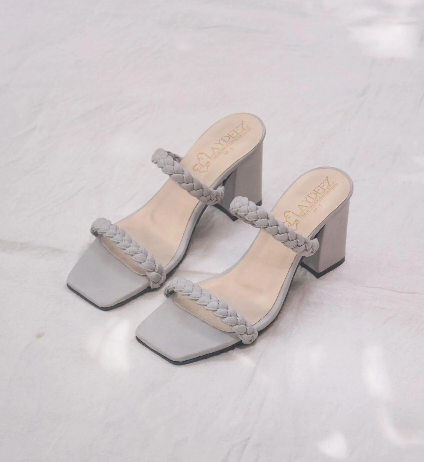 Braided Dual Strap Heels