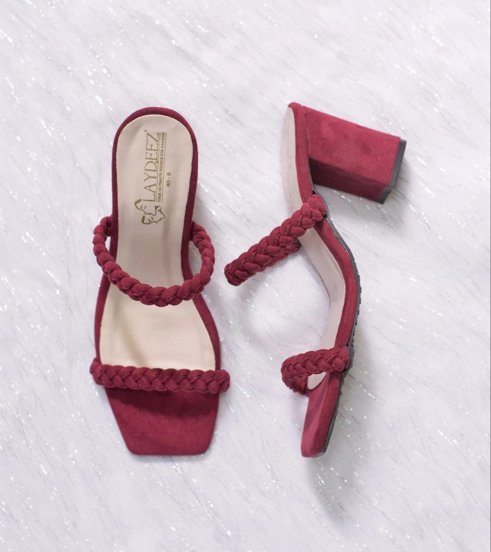 Braided Dual Strap Heels