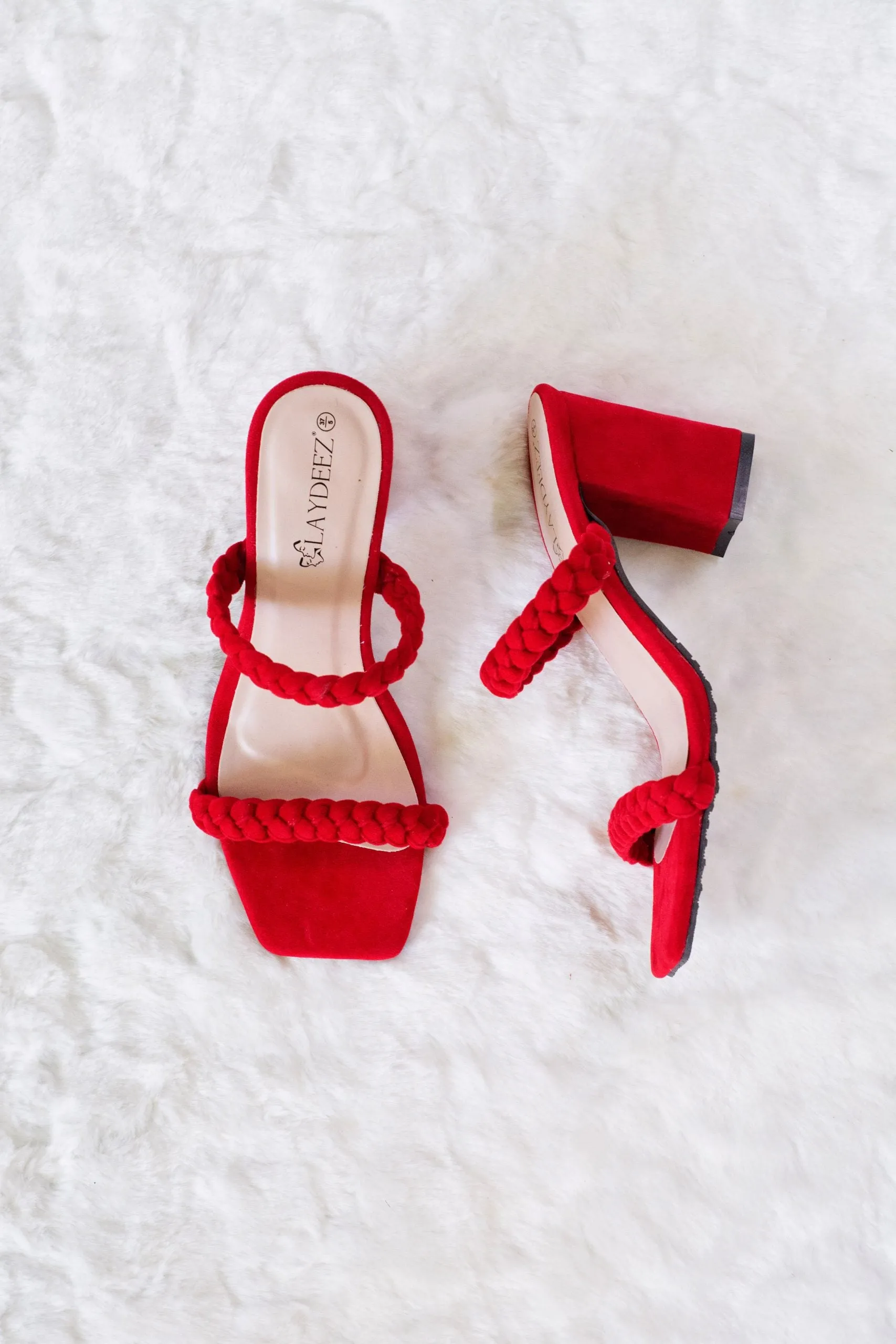 Braided Dual Strap Heels