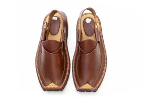 Brown Leather - Peshawari Sandals - Men's