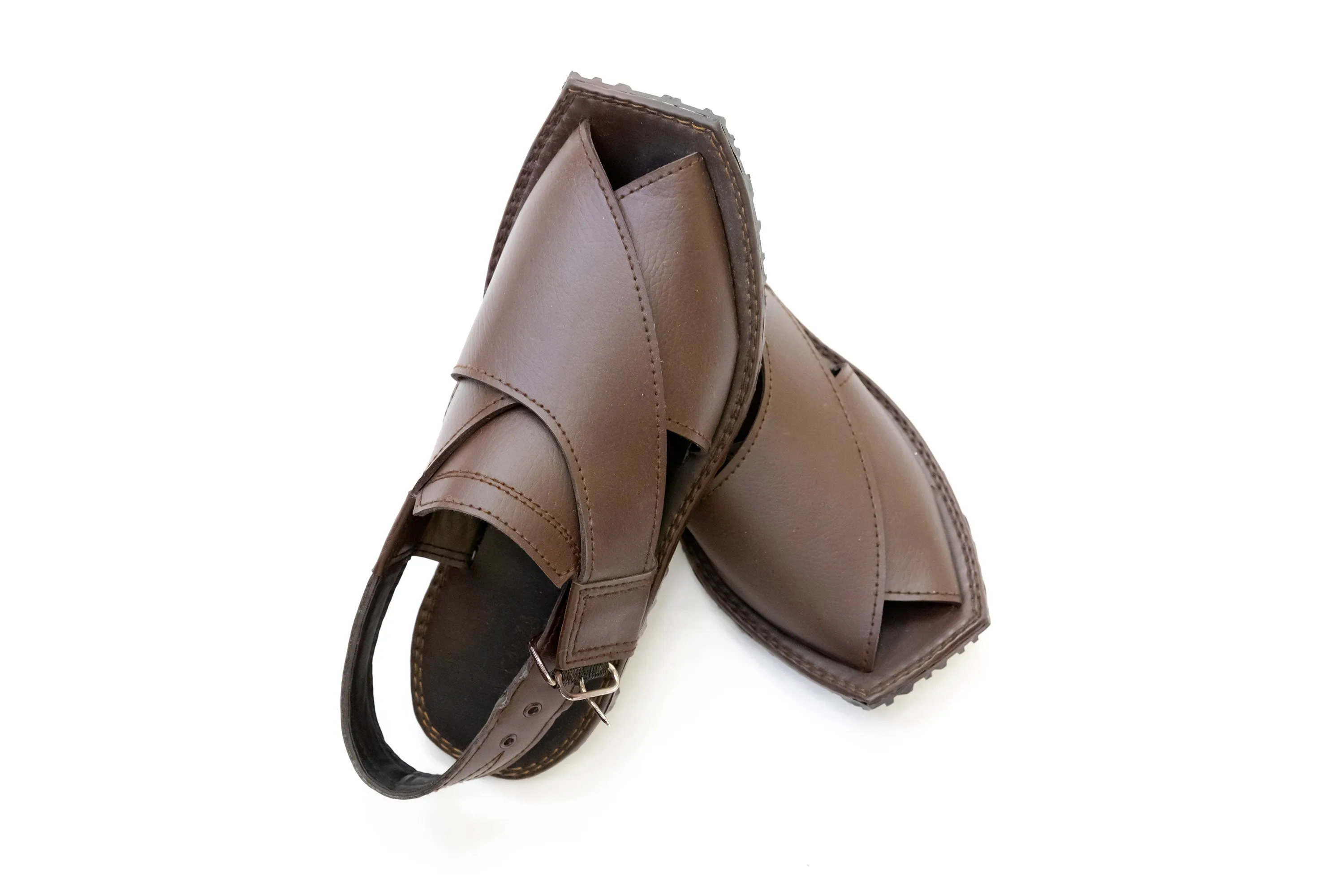 Brown Peshawari Chappal - Sandals - Men's