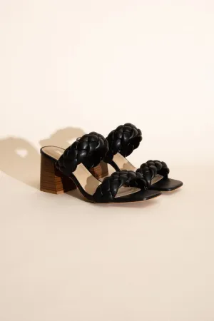 BUGGY-S BRAIDED STRAP MULE HEELS