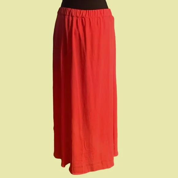 Cache' Red High-Low Hem Maxi Skirt