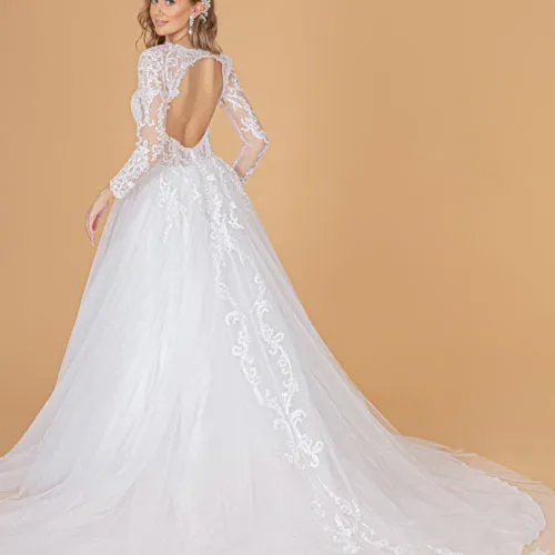 Camille Wedding Dress Long Sleeve Sweetheart Neckline Bridal Gown 2601804HER