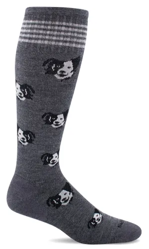 Canine Fancy Knee-High Women - Charcoal Moderate Compression (15-20mmHg)