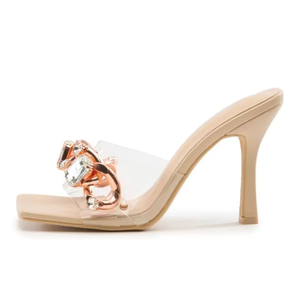 Cape Robbin Women's Brekken Clear Strap Heels