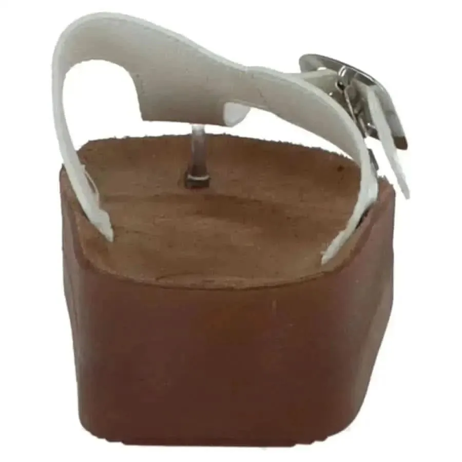 Carrera Women Slippers White with Buckle Bow