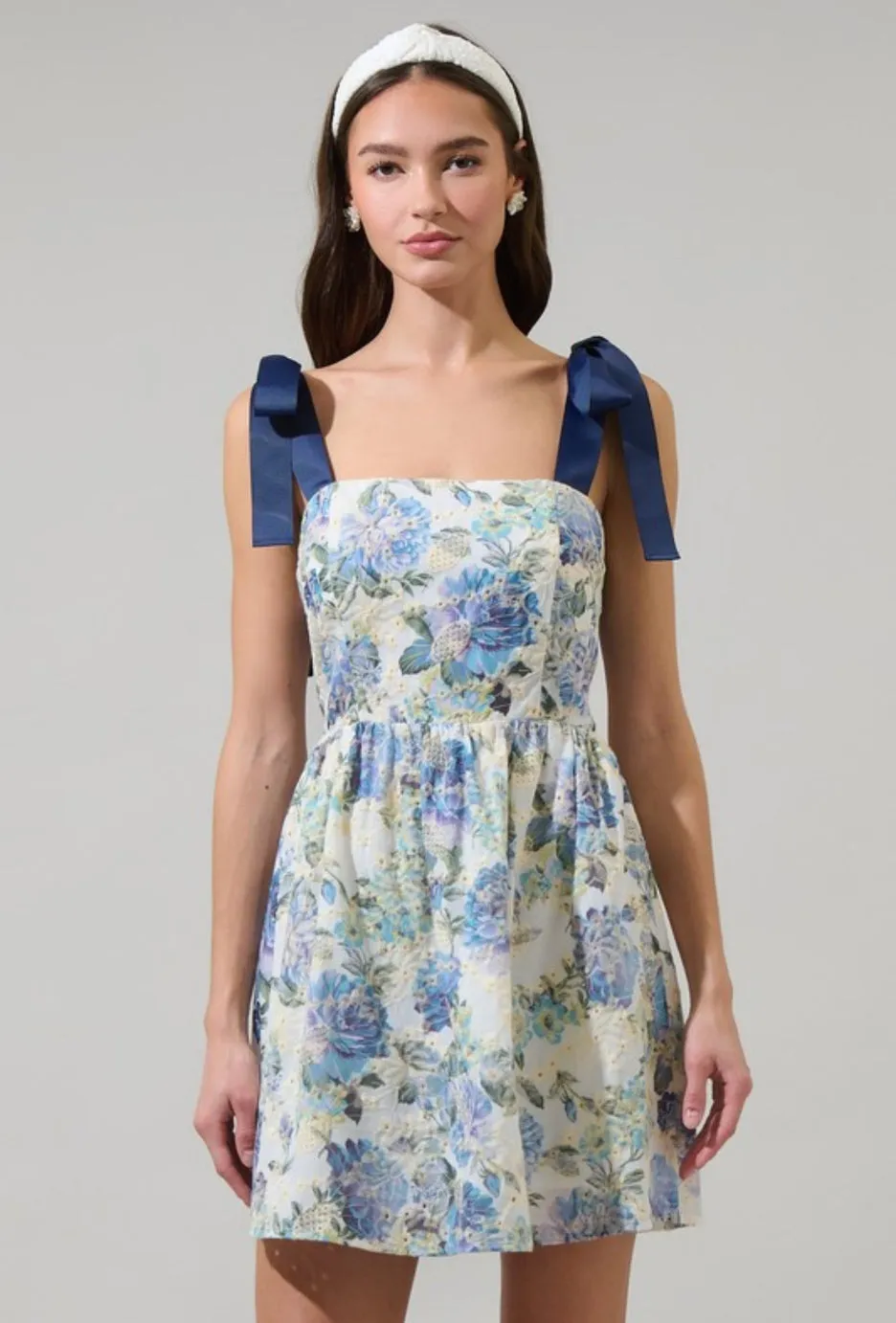 Cecily Bow Strap Mini Dress