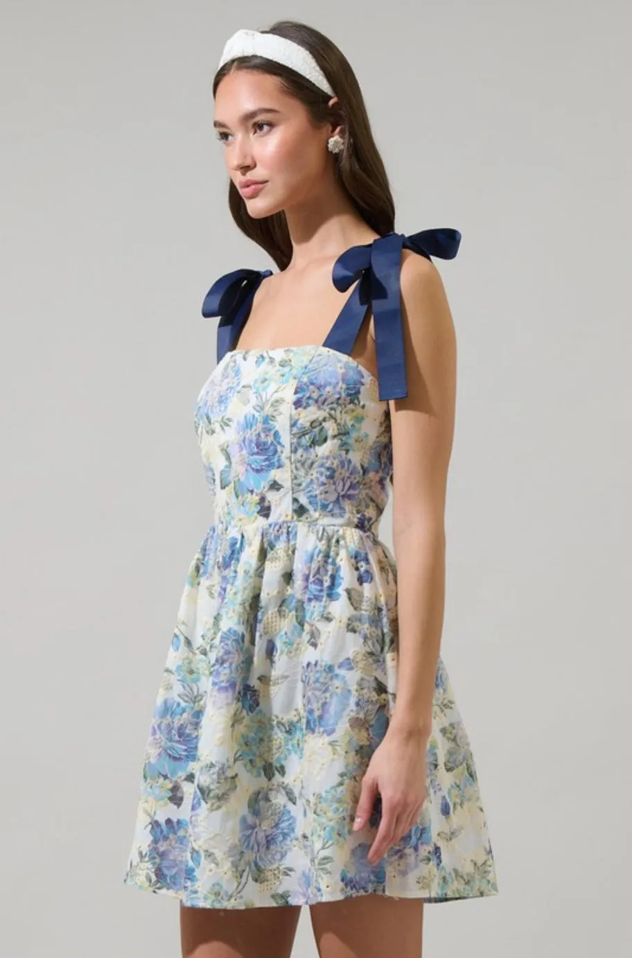 Cecily Bow Strap Mini Dress