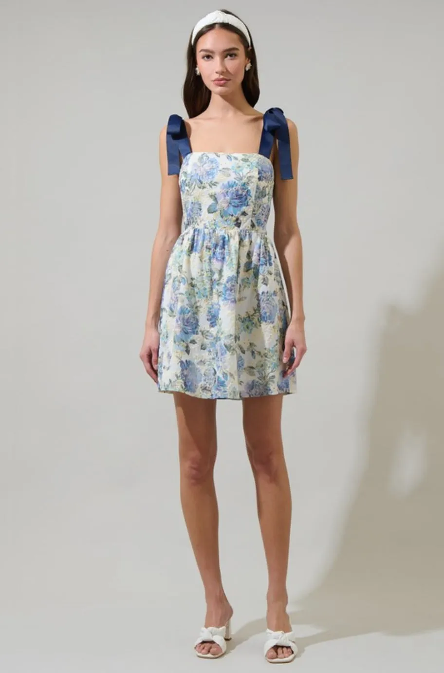 Cecily Bow Strap Mini Dress