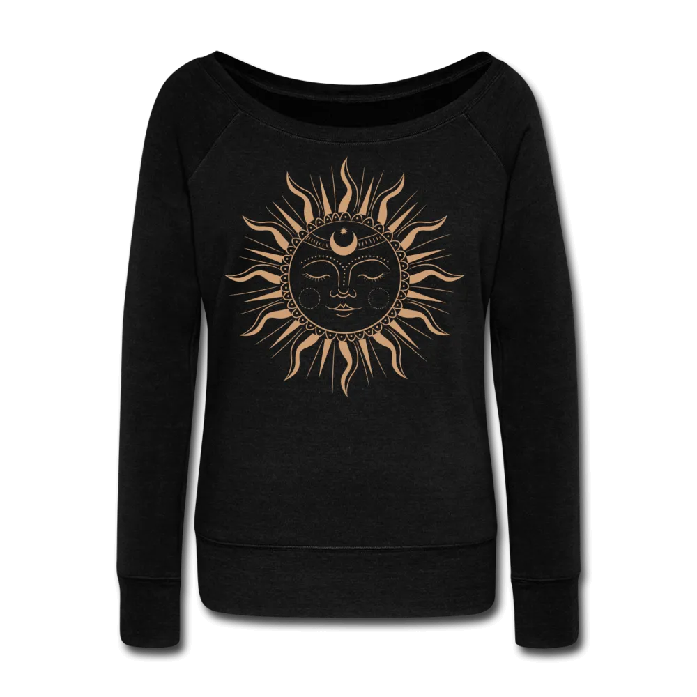 Celestial Goddess Wide Neck Sweatshirt