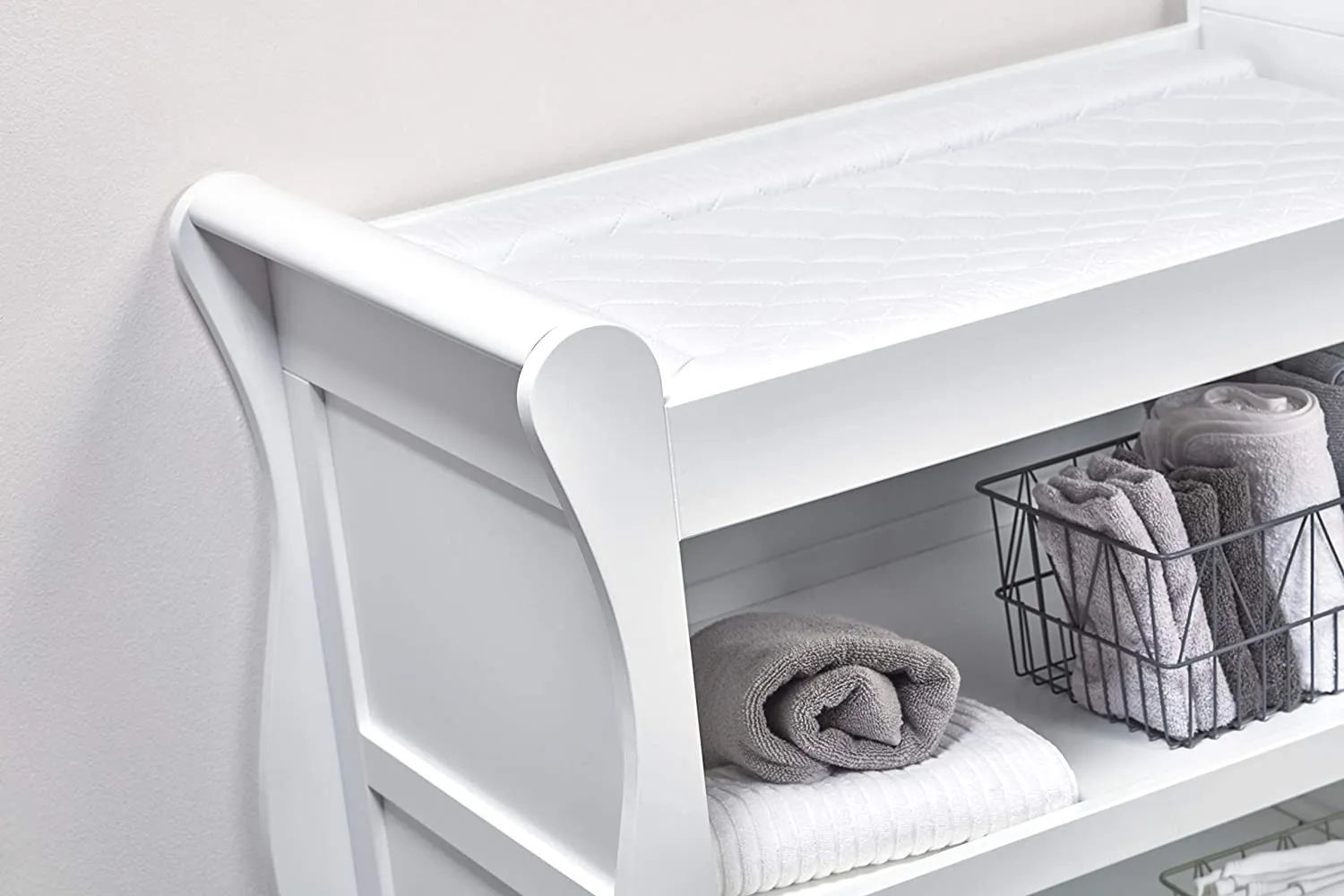 Chest of drawers | Open Baby Changing Unit with Drawer | Willow Collection | White