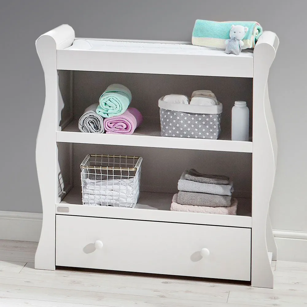 Chest of drawers | Open Baby Changing Unit with Drawer | Willow Collection | White