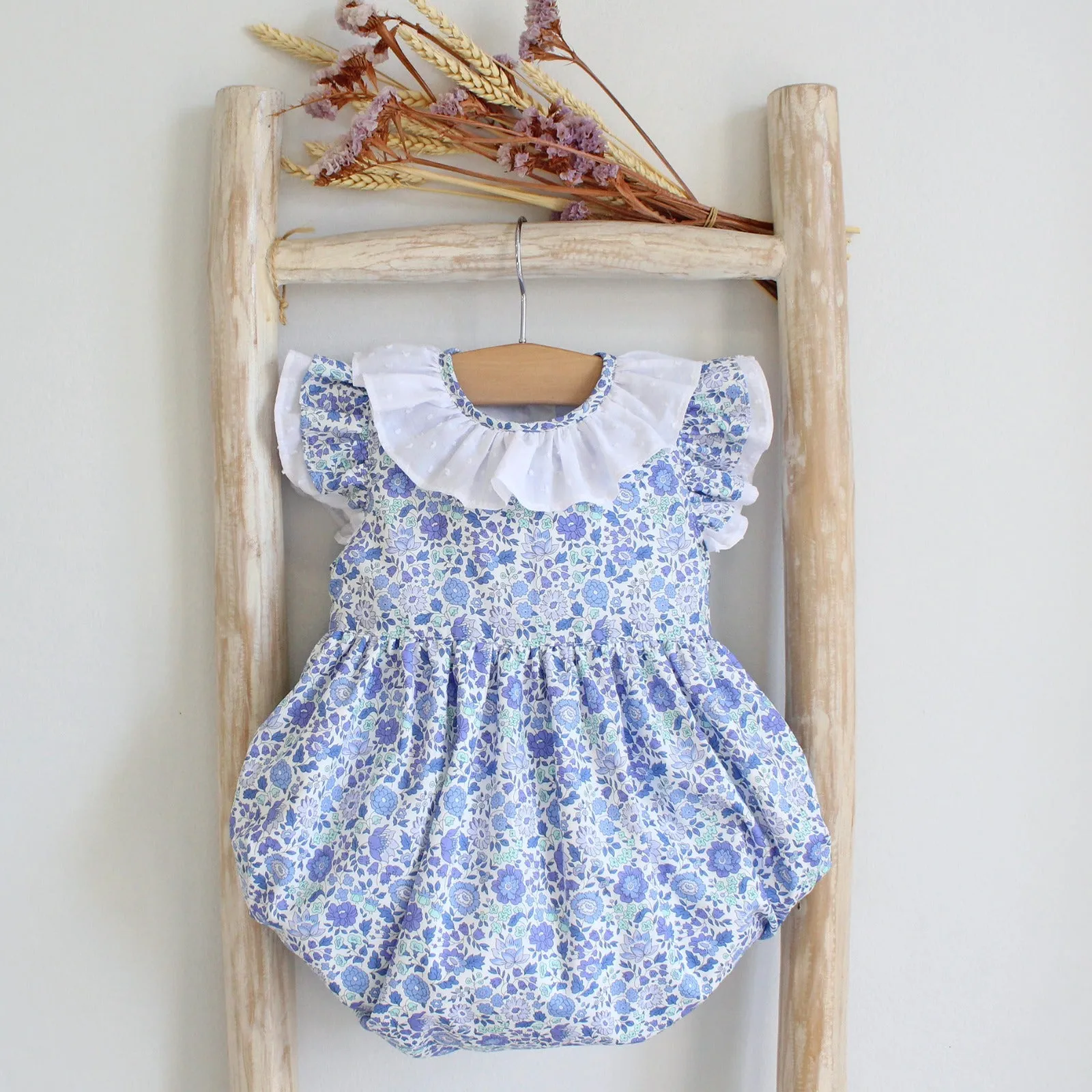Clara blue Liberty romper