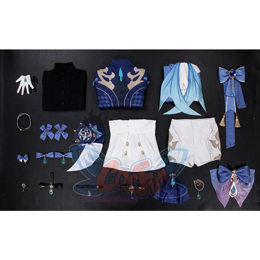 【CLEARANCE】Genshin Impact Black/White Furina Hydro Archon Cosplay Costume C08735  AAA