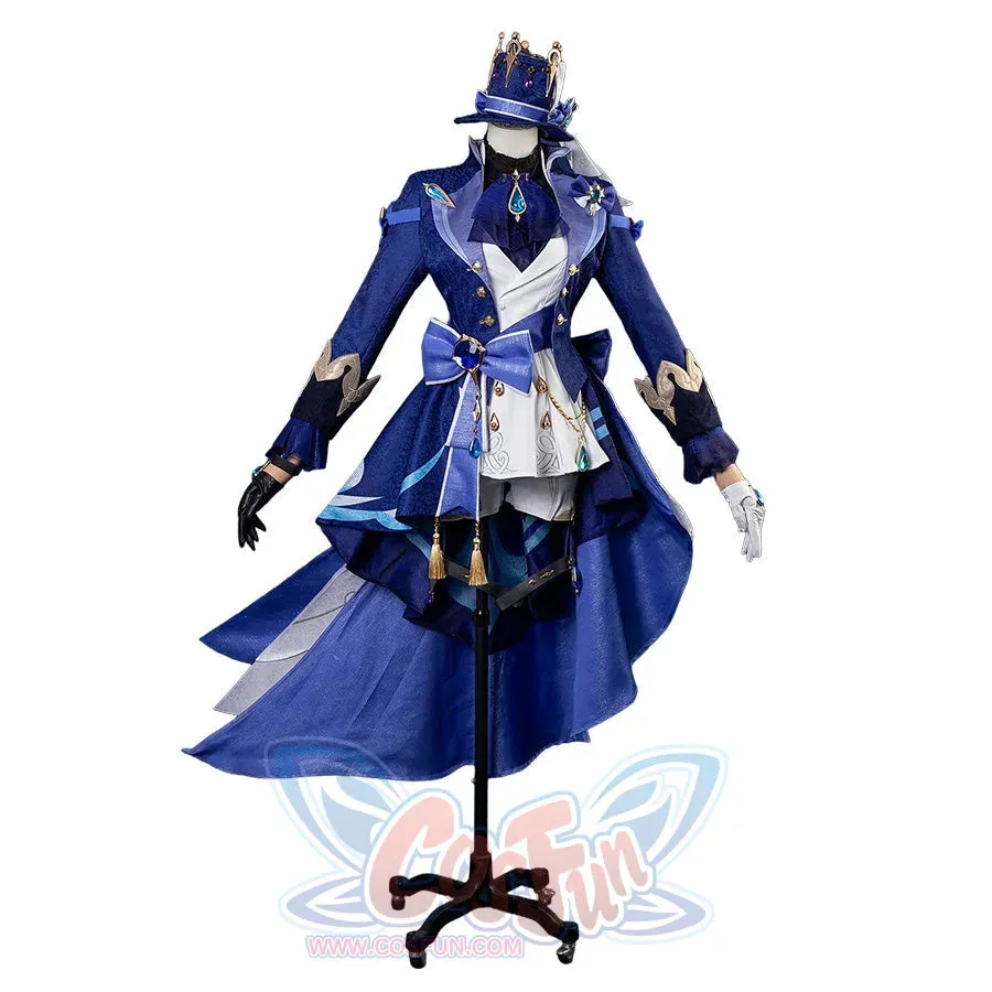【CLEARANCE】Genshin Impact Black/White Furina Hydro Archon Cosplay Costume C08735  AAA
